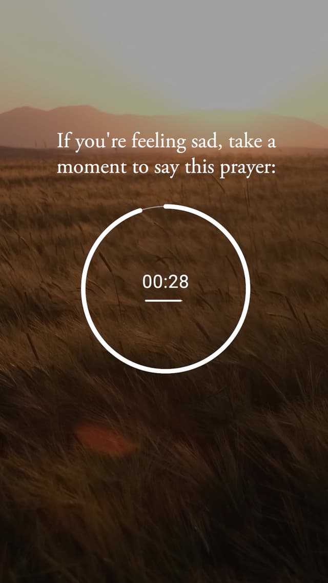 Countdown: If You're Feeling Sad, Take a Moment to Pray