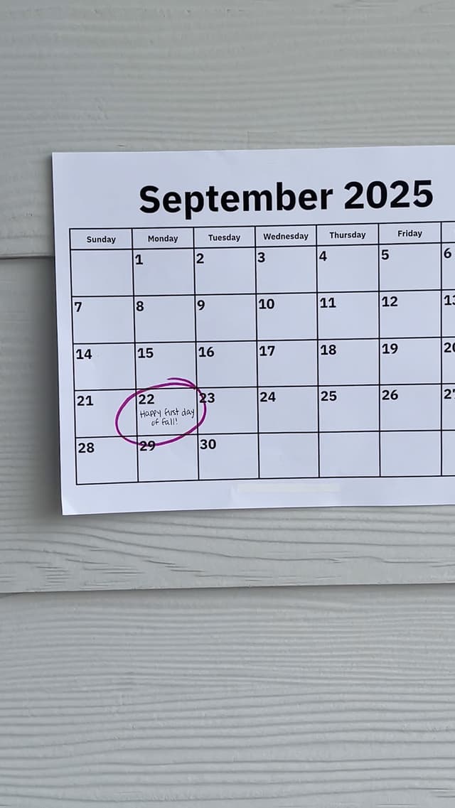 First Day of Fall