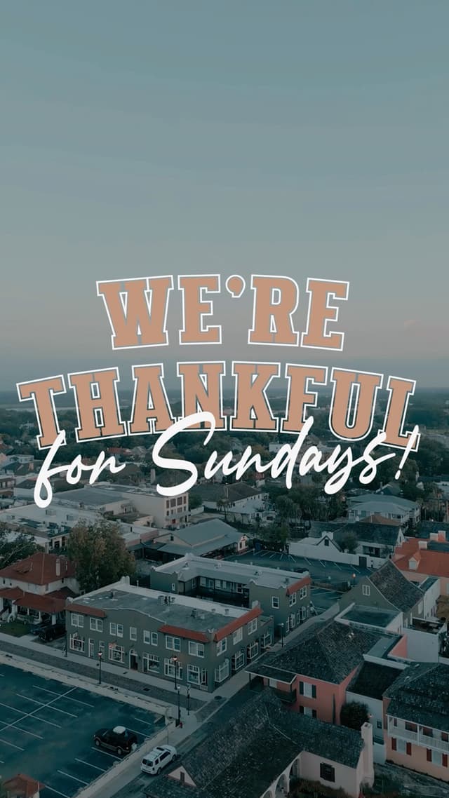 We're Thankful for Sundays!
