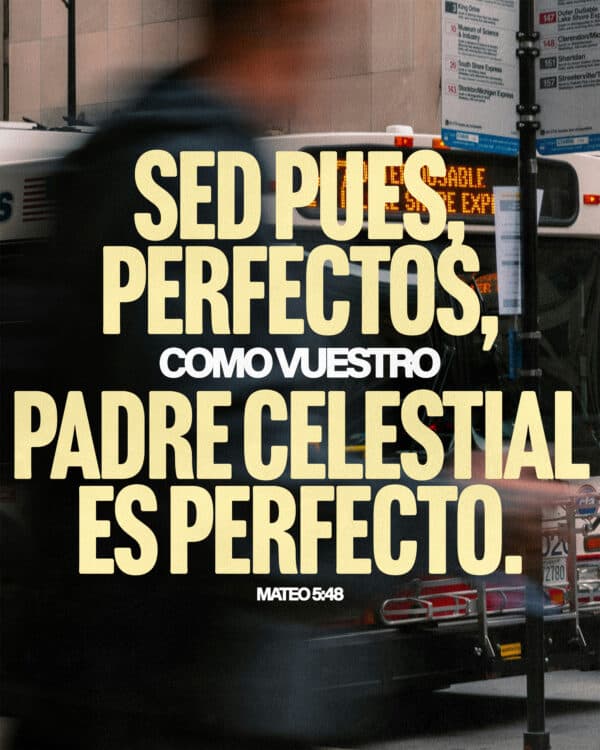 Sed pues, perfectos, como vuestro Padre celestial es perfecto. - Mateo 5:48