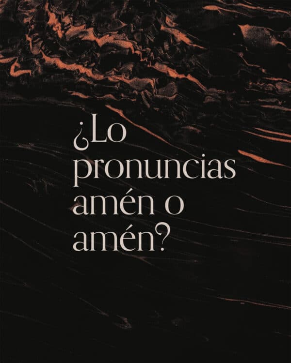 ¿Lo pronuncias amen o amen?