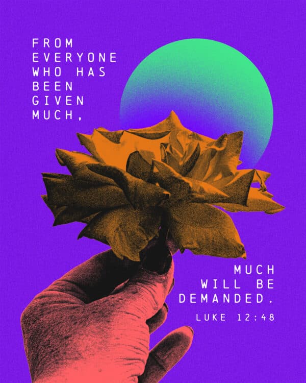 From everyone who has been given much, much will be demanded. - Luke 12:48