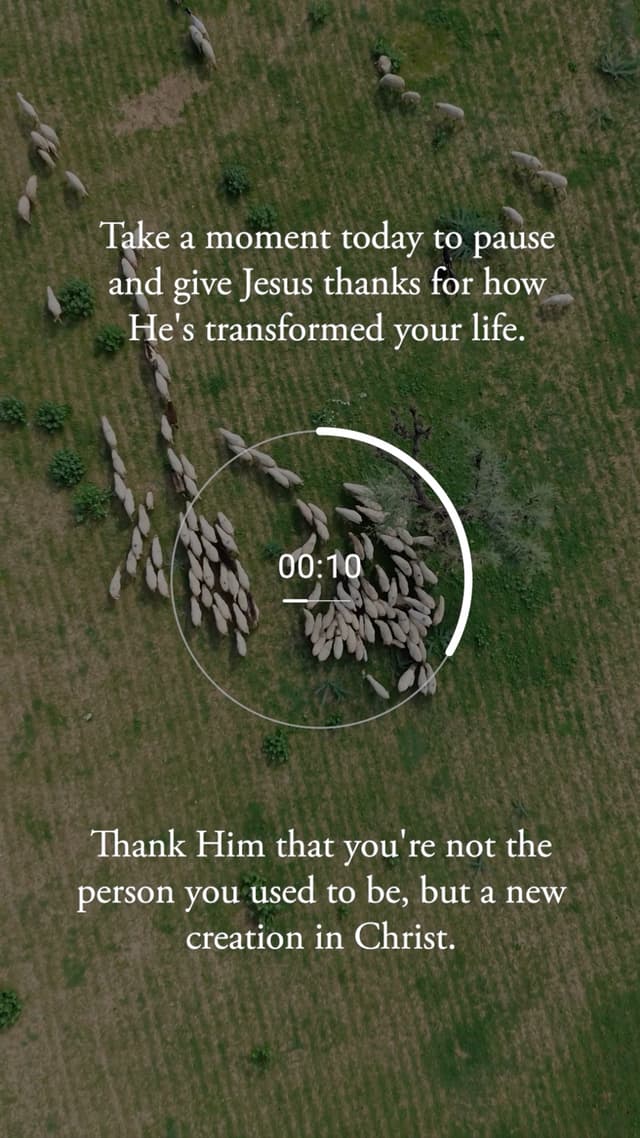 Countdown: Give Jesus thanks for how He’s transformed your life