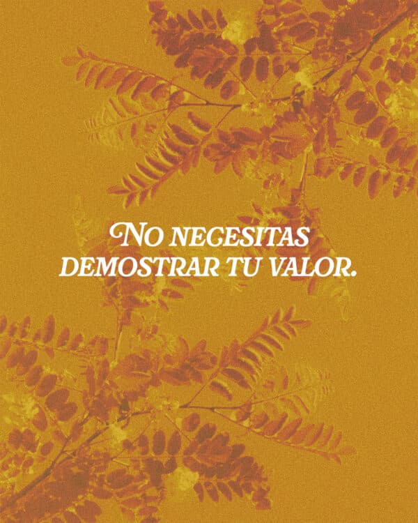 No necesitas demostrar tu valor.