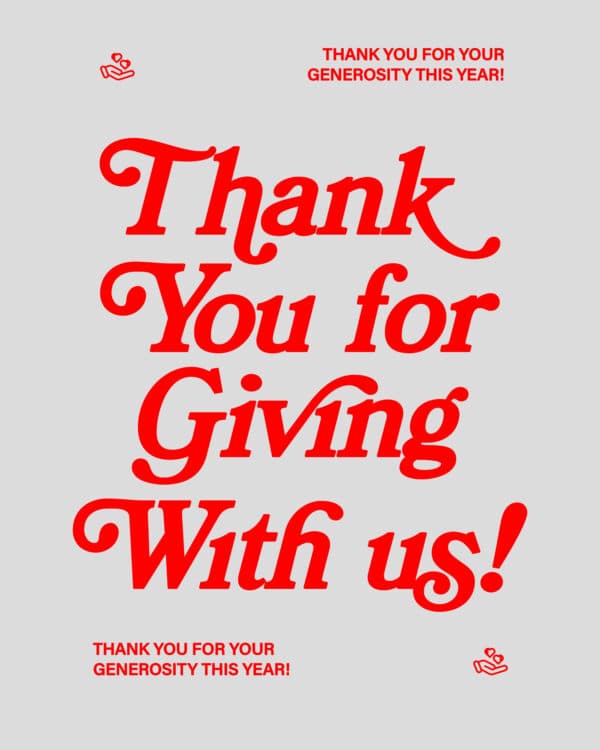 Thank you for giving with us!
