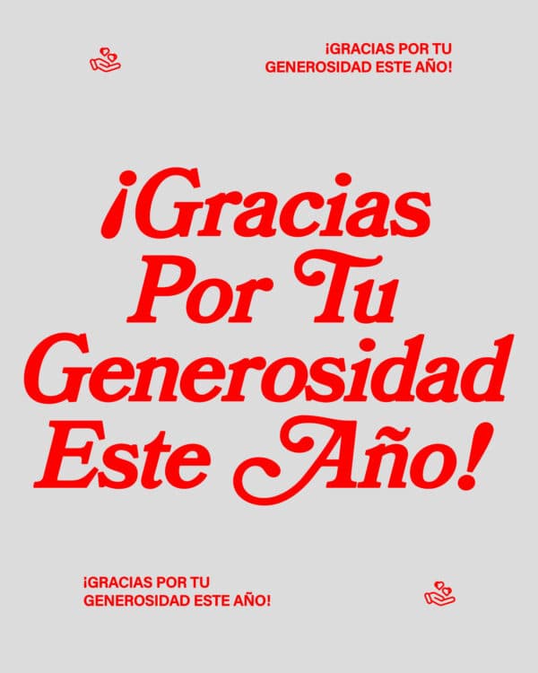 ¡Gracias por tu generosidad este año!