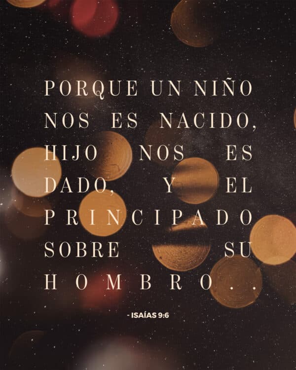 Porque un niño nos es nacido, hijo nos es dado, y el principado sobre su hombro. - Isaías 9:6