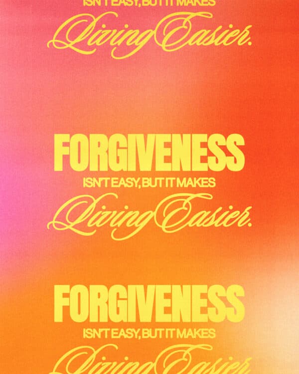 Forgiveness isn't easy, but it makes living easier.