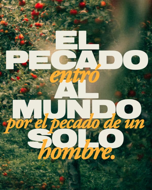 El pecado entró al mundo por el pecado de un solo hombre.