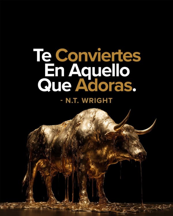 Te conviertes en aquello que adoras. - N. T. Wright