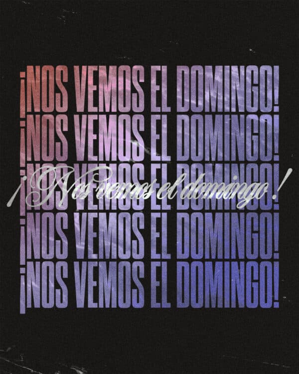¡Nos vemos el domingo!