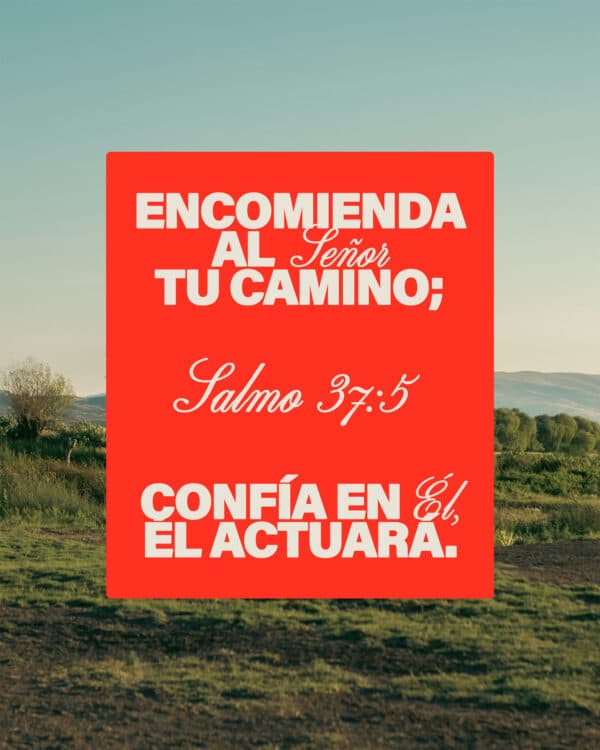 Encomienda al SEÑOR tu camino; confía en Él, y Él actuará. – Salmo 37:5