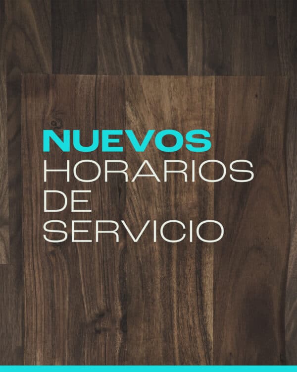 Nuevos horarios de servicio