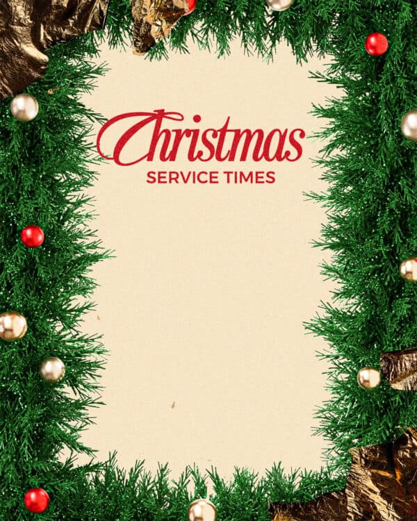 Christmas service times
