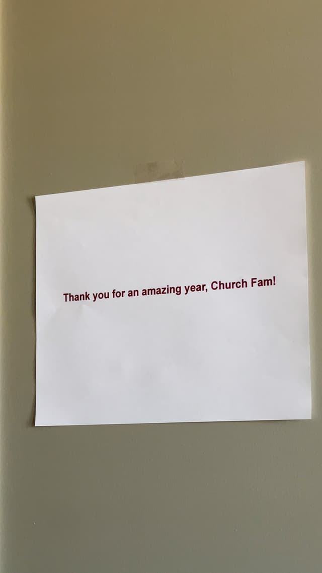 Thank you for an amazing year, Church Fam!