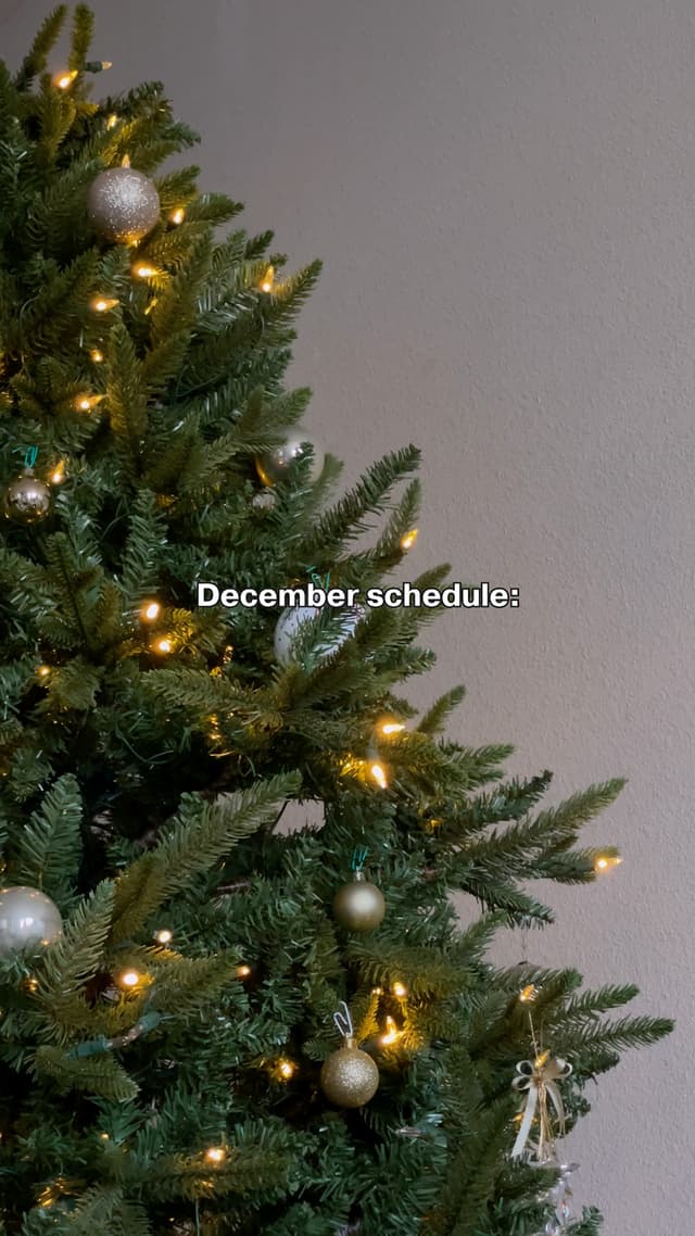 December Schedule