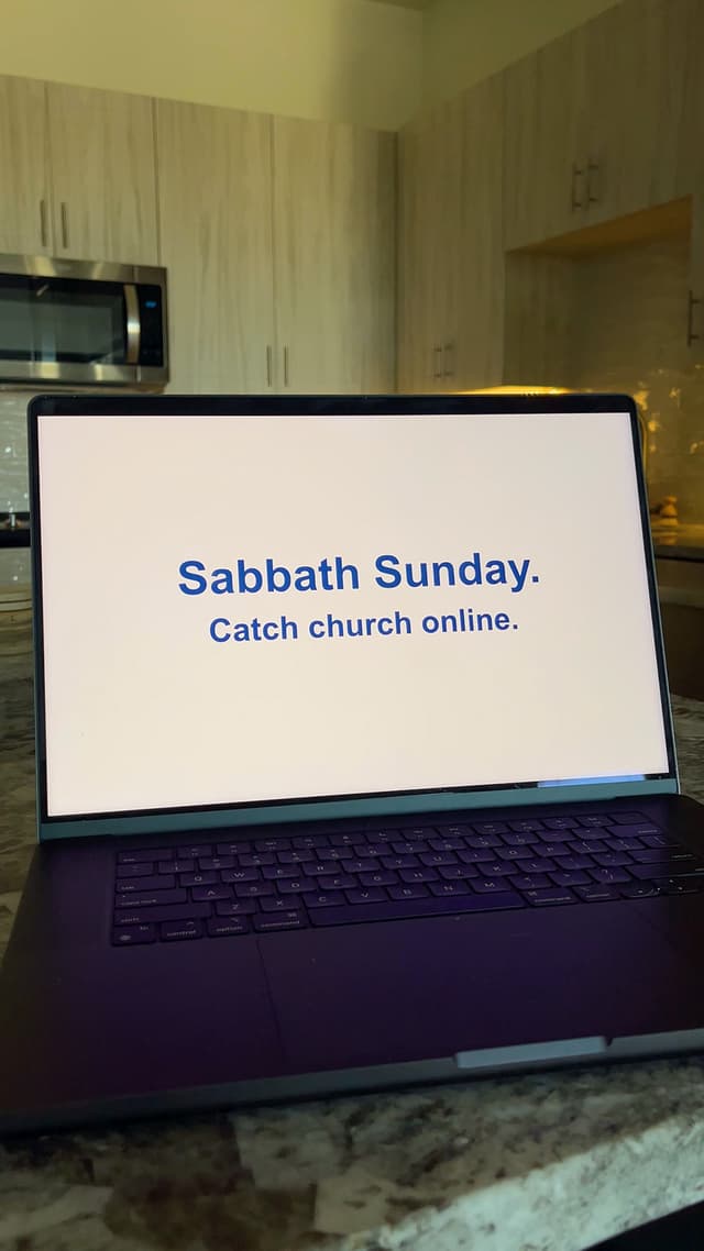 Sabbath Sunday. Catch church online.