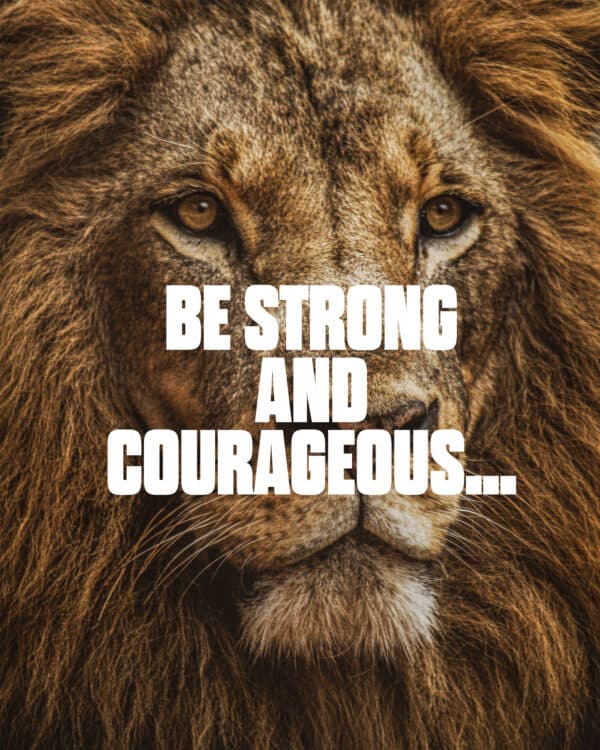 Be strong and courageous. Do not be frightened and do not be dismayed for the Lord your God is with you wherever you go. - Joshua 1:9
