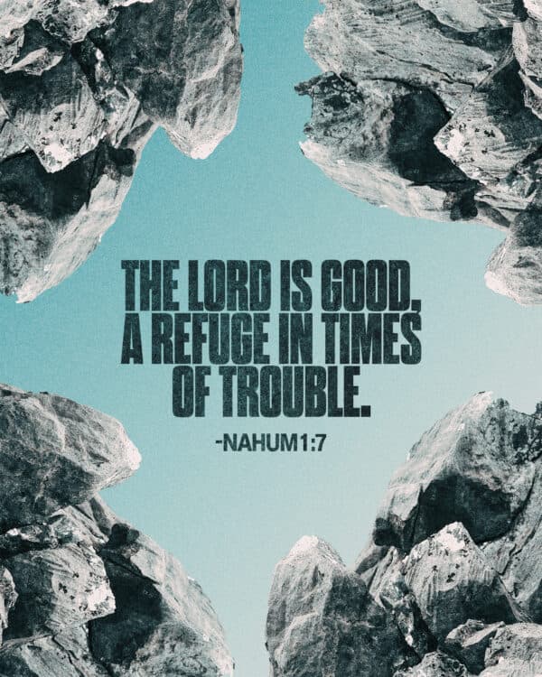 The Lord is good, a refuge in times of trouble. - Nahum 1:7