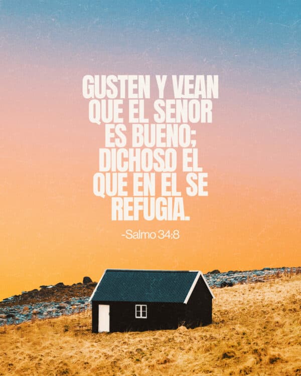 Gusten y vean que el Señor es bueno; dichoso el que en Él se refugia. – Salmo 34:8