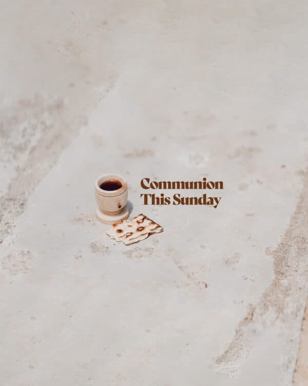 Communion this Sunday