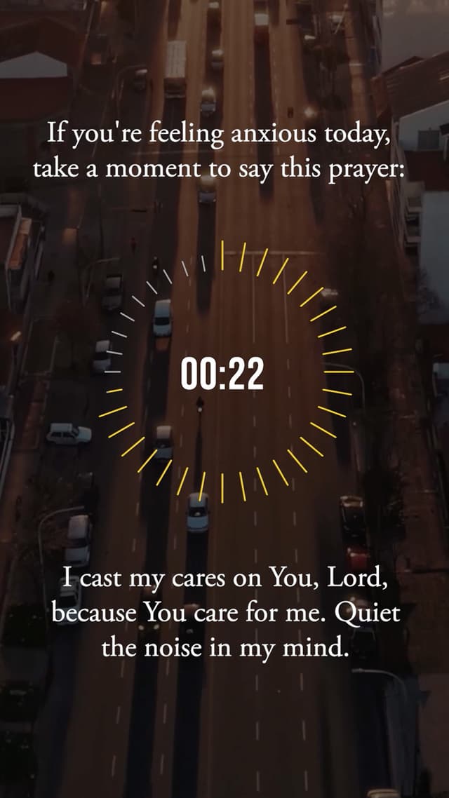 If you're feeling anxious today, take a moment to say this prayer: