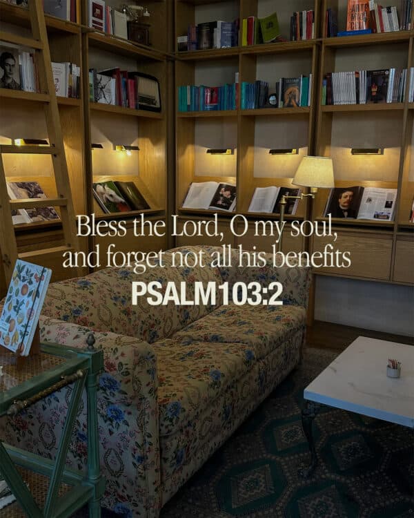 Bless the Lord, O my soul, and forget not all his benefits - Psalm 103:2