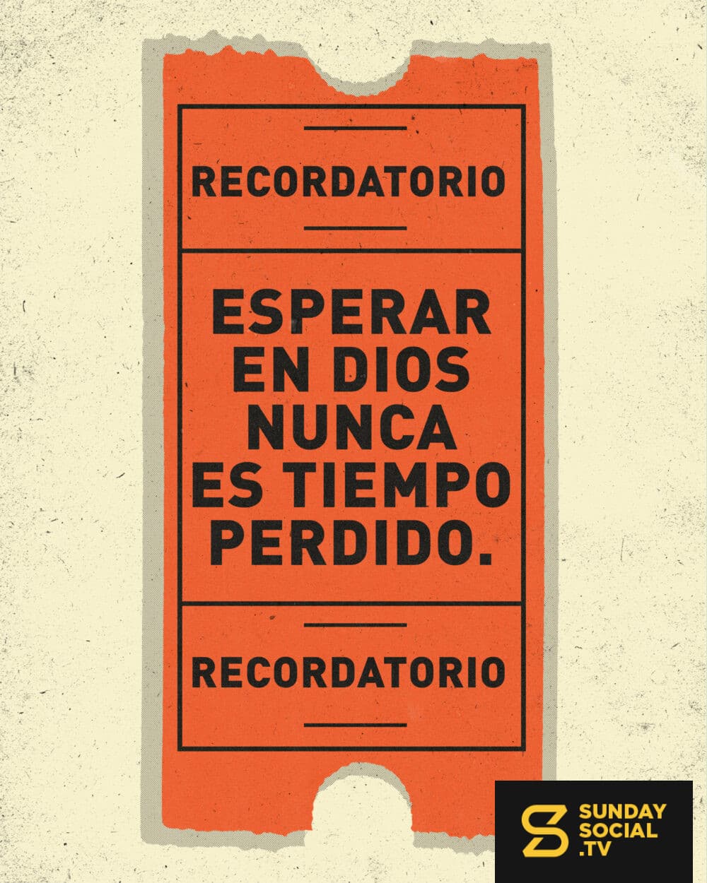 Recordatorio: Esperar en Dios nunca es tiempo perdido.