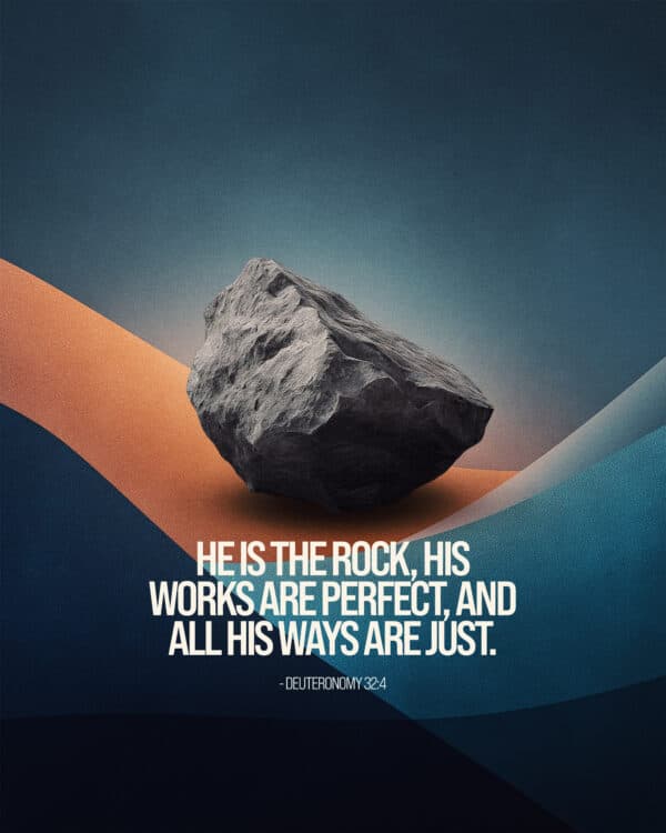 He is the Rock, his works are perfect, and all his ways are just. - Deuteronomy 32:4