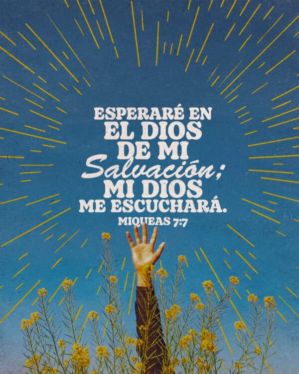 Esperaré en el Dios de mi salvación; mi Dios me escuchará. - Miqueas 7:7