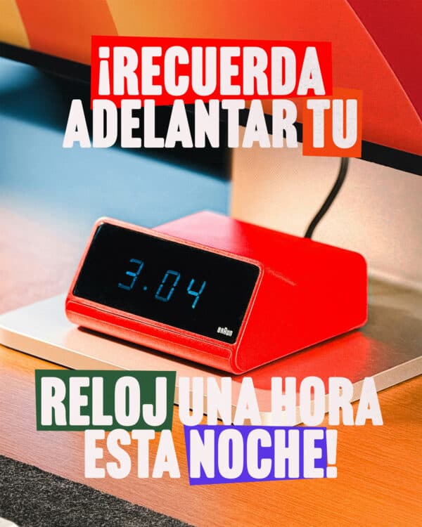 ¡Recuerda adelantar tu reloj una hora esta noche!