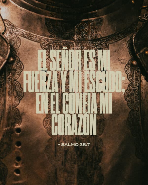 El SEÑOR es mi fuerza y mi escudo; en Él confía mi corazón. – Salmo 28:7