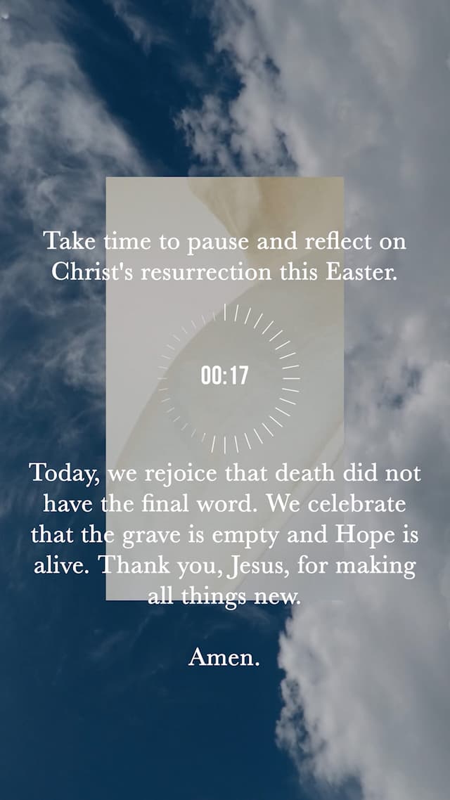 Pause and reflect on Christ's resurrection this Easter