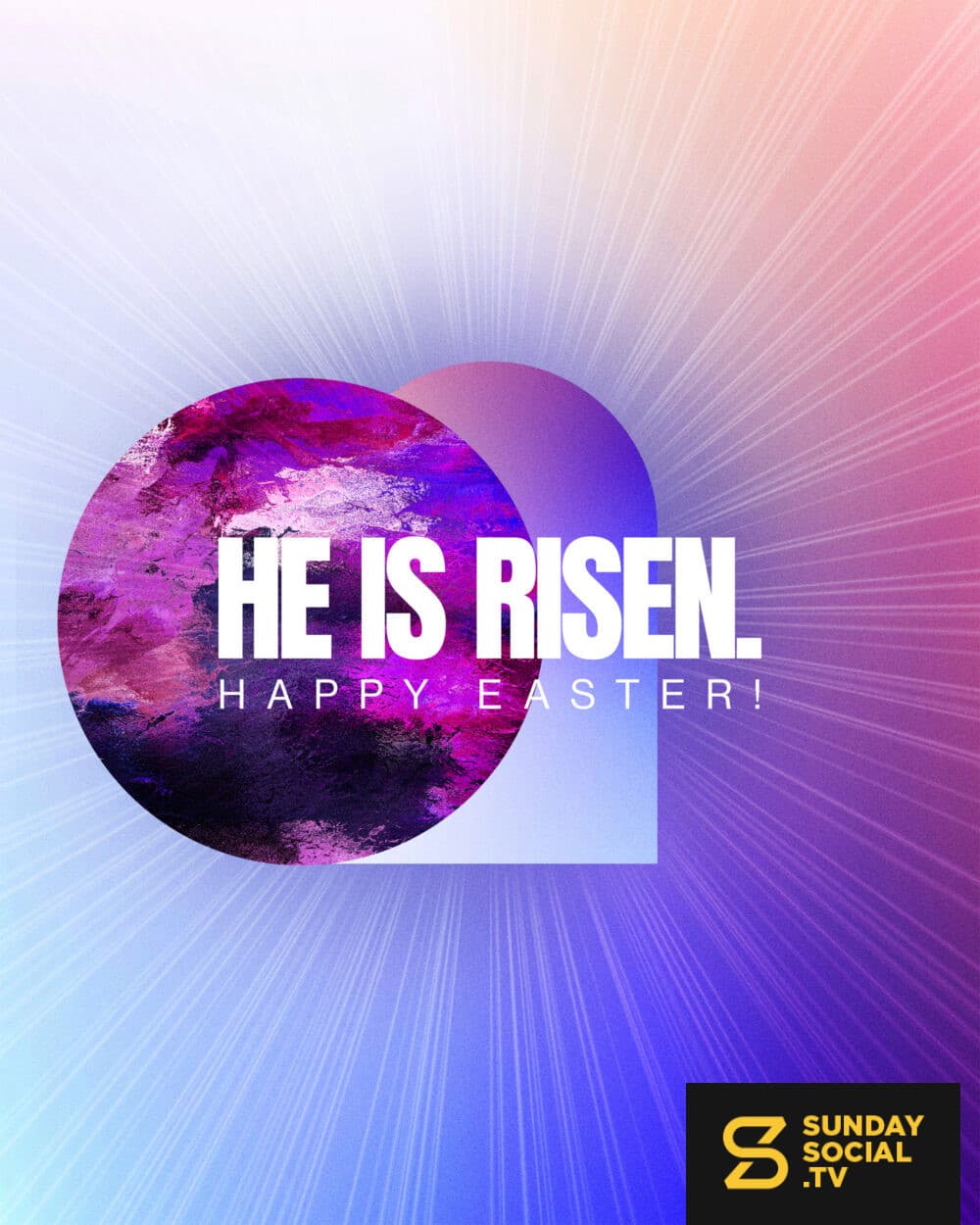 He is risen. Happy Easter!