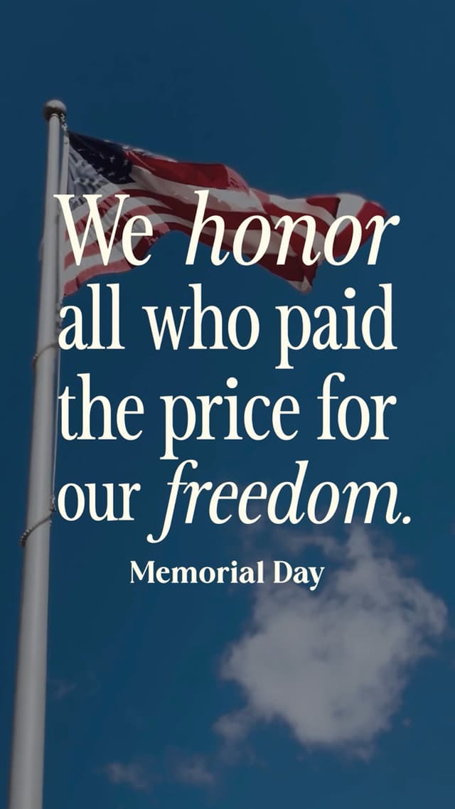We honor all who paid the price for our freedom.
