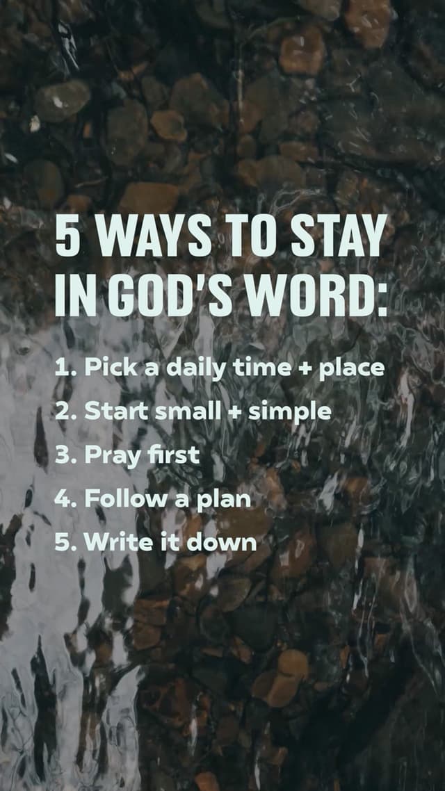 5 Ways to Stay in God’s Word
