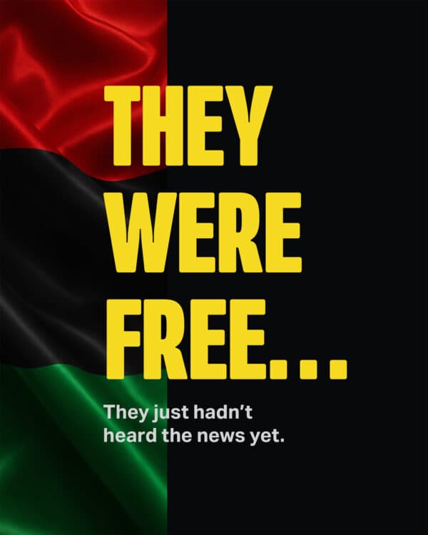 They were free…they just hadn’t heard the news yet.