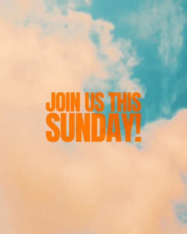 Join us this Sunday!