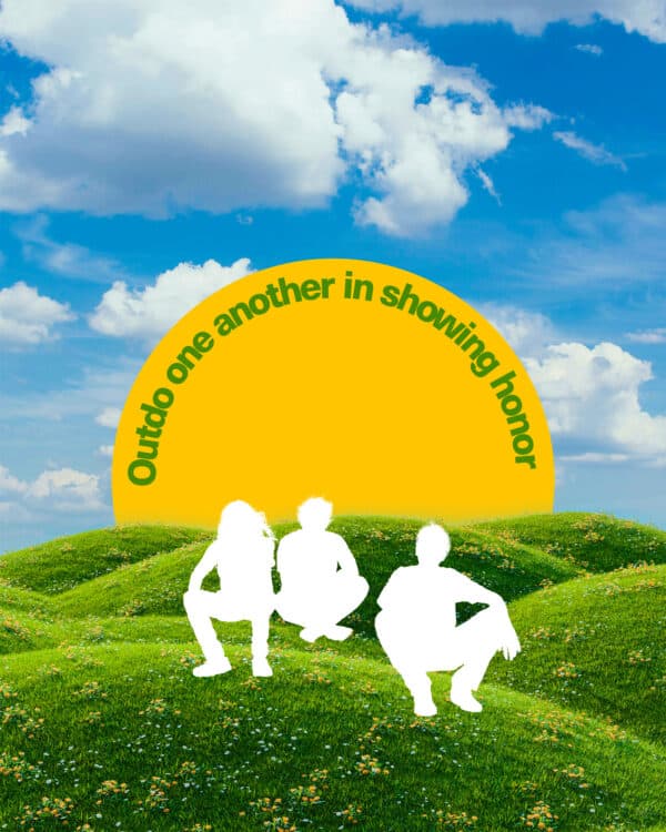 Outdo one another in showing honor