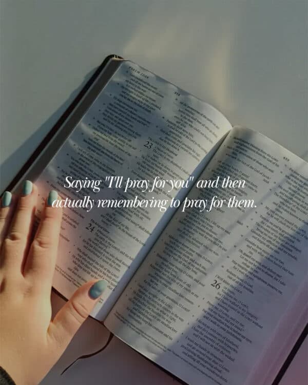 1. Saying "I'll pray for you" and then actually remembering to pray for them.  2. Finally opening your Bible app for something other than checking your streak.  3. Hearing a song on the radio that hits different now that you actually know what it means.  4. When the pastor's sermon is clearly meant for the person next to you and not you at all.  5. When the worship song hits and you forget you're in public.