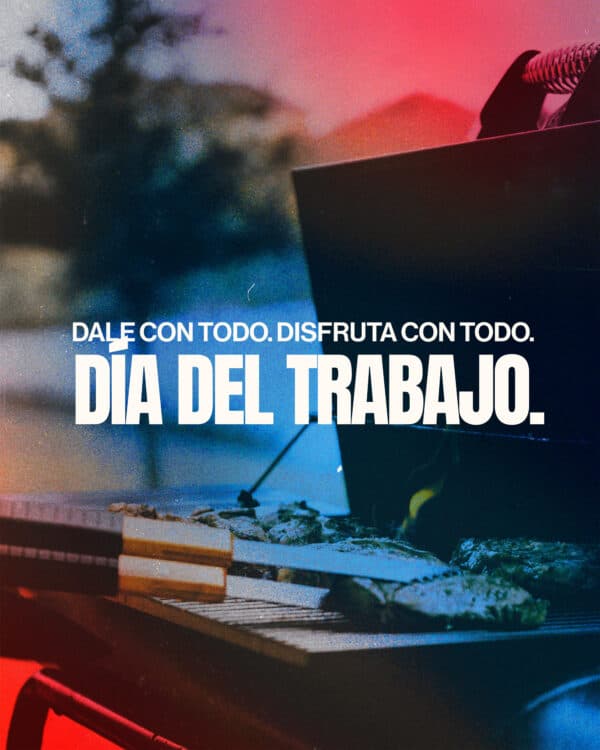 Trabaja duro. Descansa duro. Día del Trabajo.