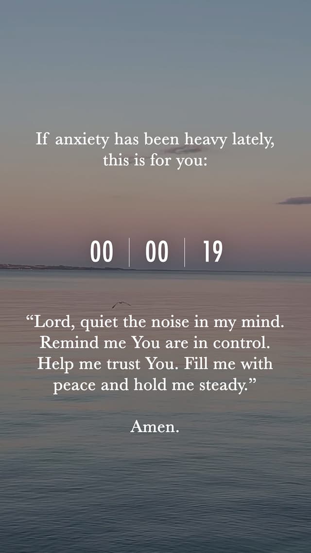 If anxiety has been heavy lately, this is for you: