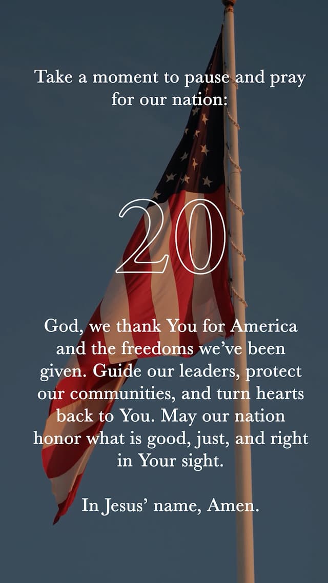Pause and pray for our nation
