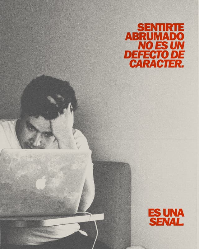 1. Sentirte abrumado no es un defecto de carácter. Es una señal…2. Normalmente solo seguimos adelante. Hacemos otra lista… Pedimos disculpas por estar atrasados… A veces hasta culpamos a otros…3. El agobio viene de cargar algo por demasiado tiempo, pero hay una mejor manera.4. Moisés se sintió así. Le dijo a Dios: "No puedo yo solo con todo este pueblo, que me es una carga demasiado pesada." (Números 11:14)5. Dios respondió.6. Recuerda: Tienes permitido no estar bien. Tienes permitido necesitar ayuda.7. Jesús nos invita a acudir a Él cuando estamos abrumados y cargando con cosas pesadas.