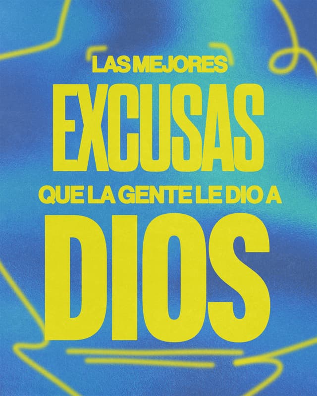 Las mejores excusas que la gente le dio a Dios.1. #5: Gedeón. "Mi familia es la más débil y yo soy el menor de ella." Dios igual lo usó para ganar la batalla.2. #4: Jeremías. "No sé hablar, porque soy un niño." Dios igual escribió uno de los libros más largos de la Biblia a través de él.3. #3: Moisés. "¿Quién soy yo para ir al faraón?" Dios igual liberó a su pueblo por medio de él.4. #2: Moisés (otra vez). "¿Y si no me creen? Nunca he sido un hombre fácil de palabra. Por favor, envía a otro."5. #1: Sara. Sara se rió de la promesa de Dios. Aún así, Dios le dio un hijo que se convirtió en una nación poderosa.6. Nuestras excusas no limitan a Dios para usarnos. Él tiene un plan increíble para ti, sin importar lo que digas.