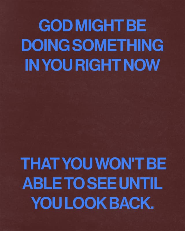 God might be doing something in you right now that you won't be able to see until you look back.
1. The wilderness never looks like preparation when you're the one wandering. It just looks like wilderness.
2. Joseph didn't know the pit was part of the story. He just knew his brothers threw him into a pit. The meaning came much later.
3. The things that are forming you most deeply are almost never the things that feel significant in the moment. It's the quiet faithfulness. The small obedience.
4. You will look back on this season one day and see the hand of God so clearly it will take your breath away. But that's later.
5. He who began a good work in you will carry it on to completion. - Philippians 1:6