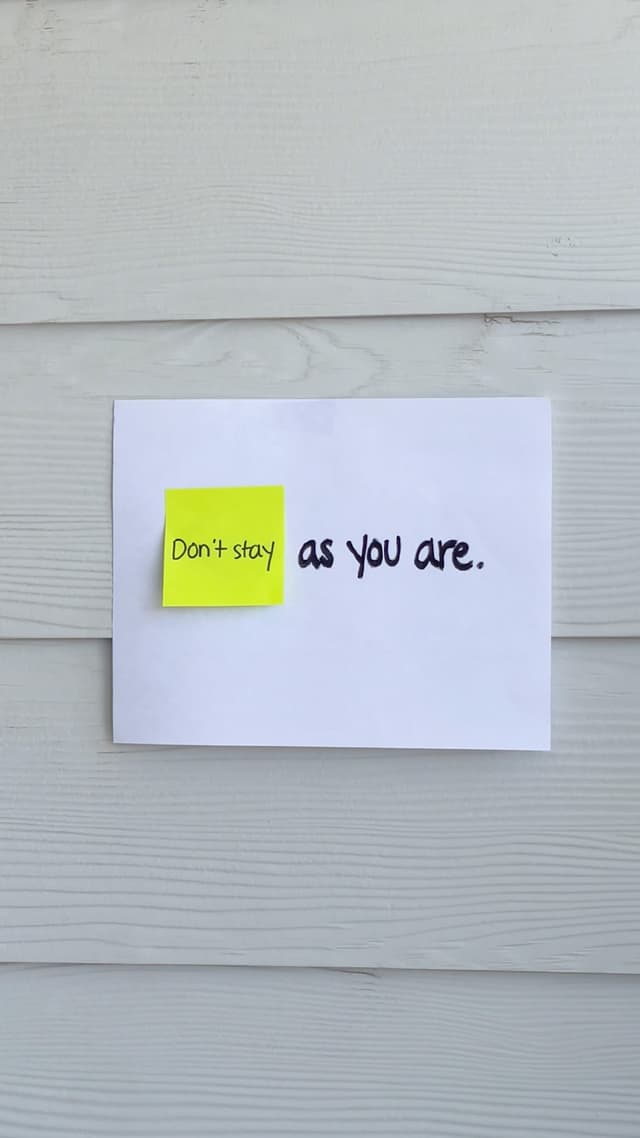 As you are