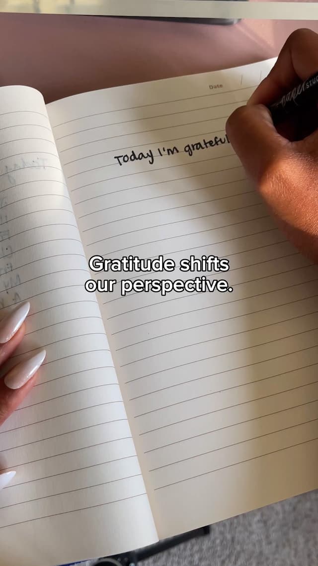Gratitude shifts our perspective.